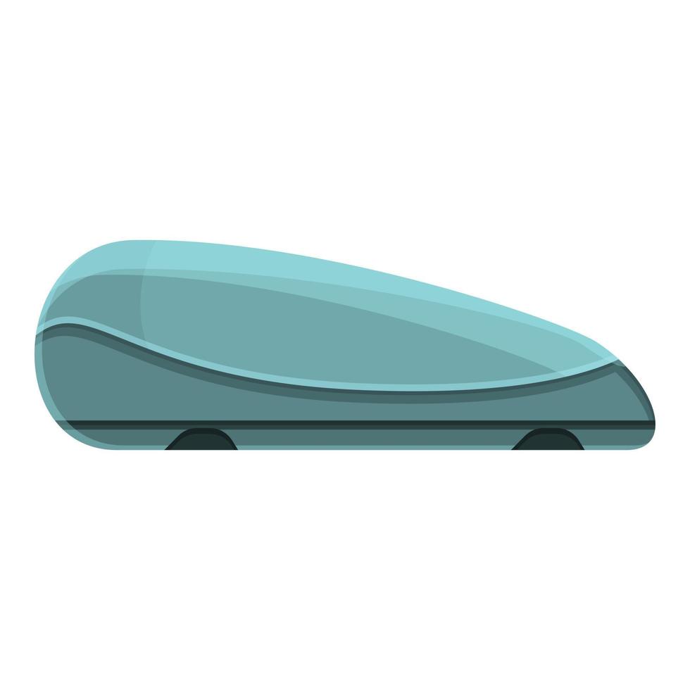 Vehicle roof box icon, cartoon style vector