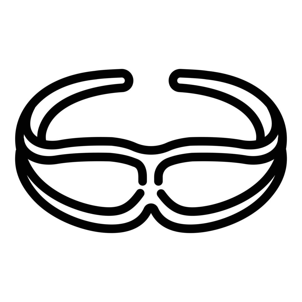 Cycling glasses icon, outline style vector