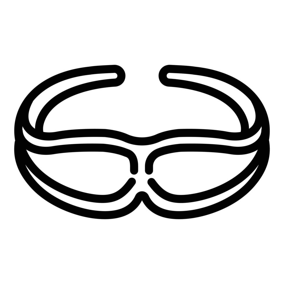 Cycling glasses icon, outline style vector