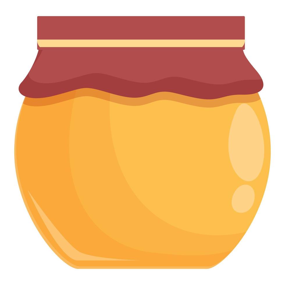 Honey jar icon cartoon vector. Sugar food vector