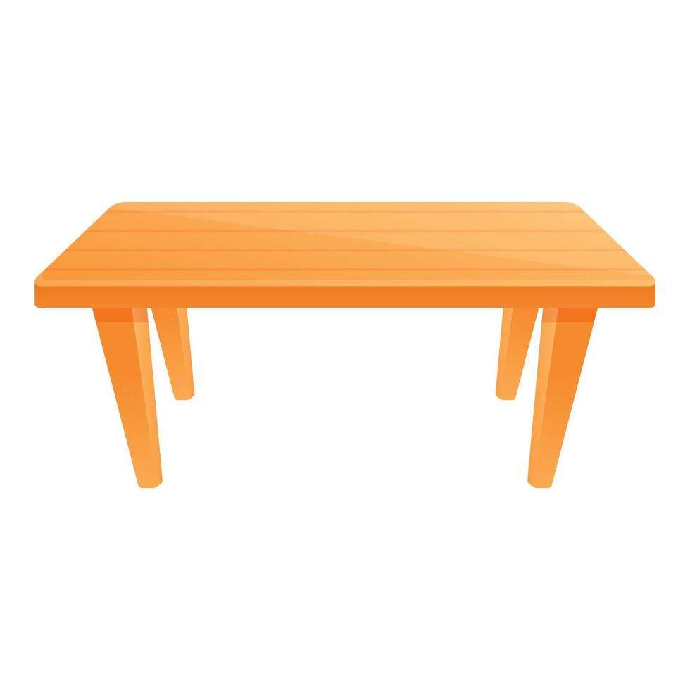 icono de mesa de madera de la habitación, estilo de dibujos animados vector