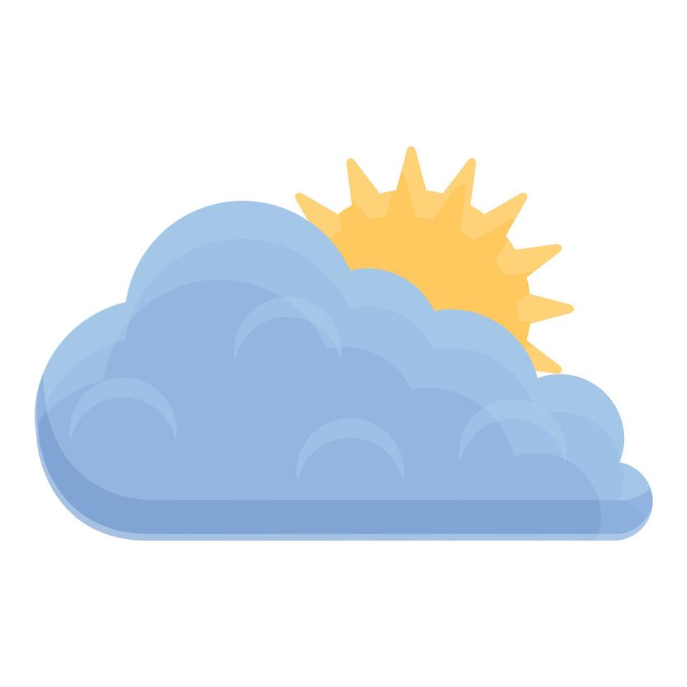 Sky clouds icon, cartoon style vector