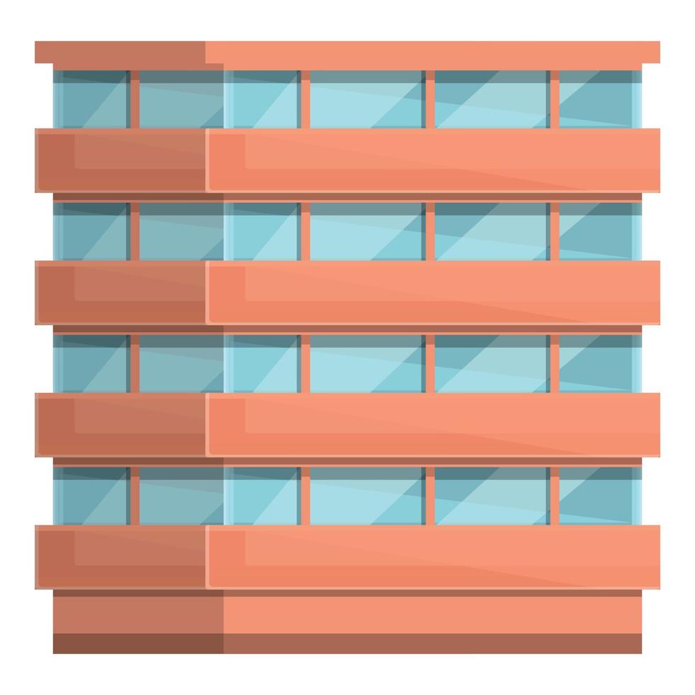 Multistore elevation icon cartoon vector. Office building vector