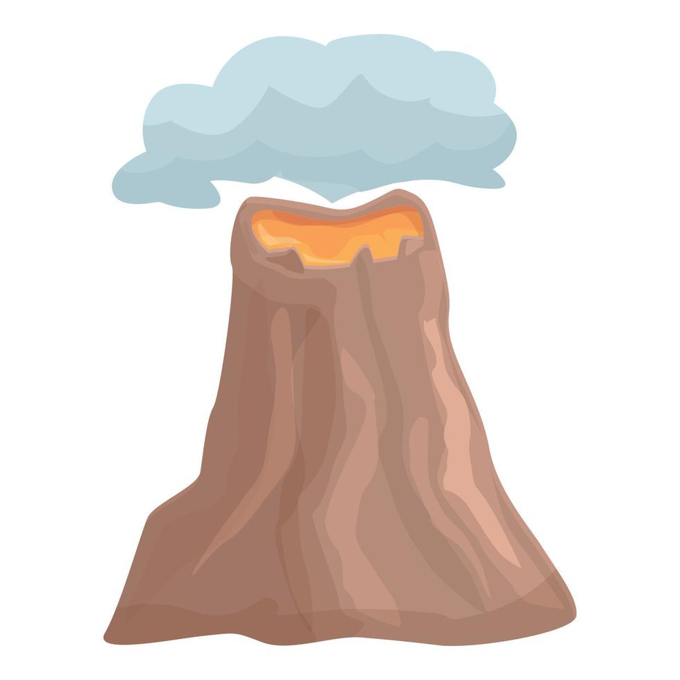 Apocalypse volcano icon cartoon vector. Volcanic eruption vector