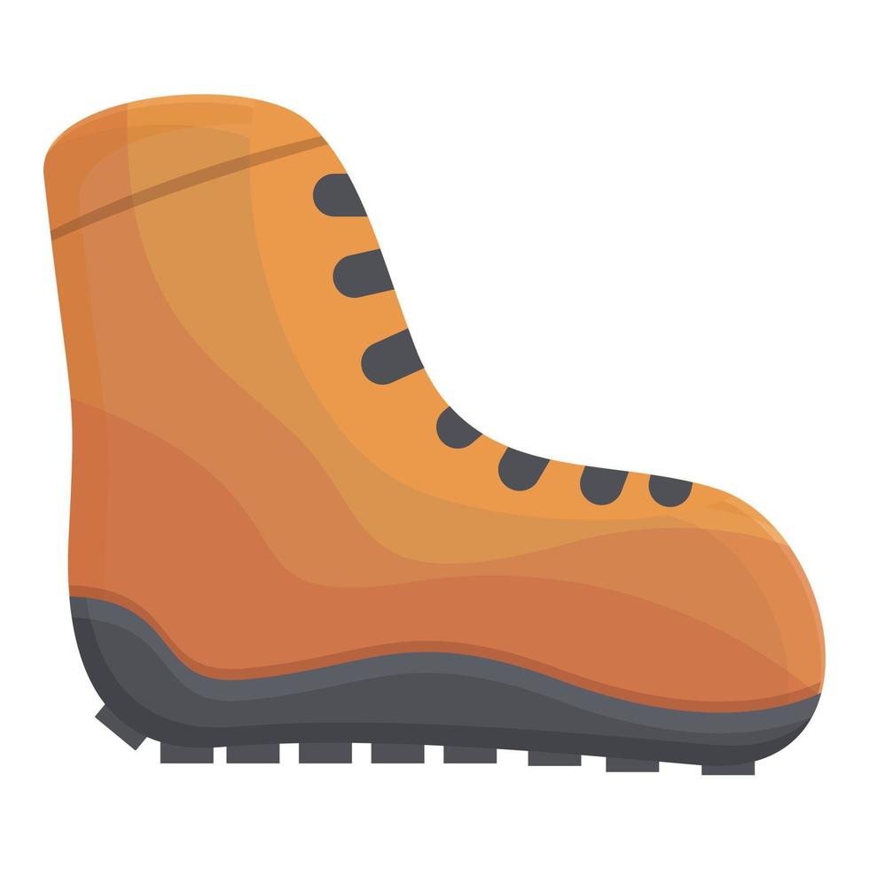 Hiking boots icon, cartoon style vector