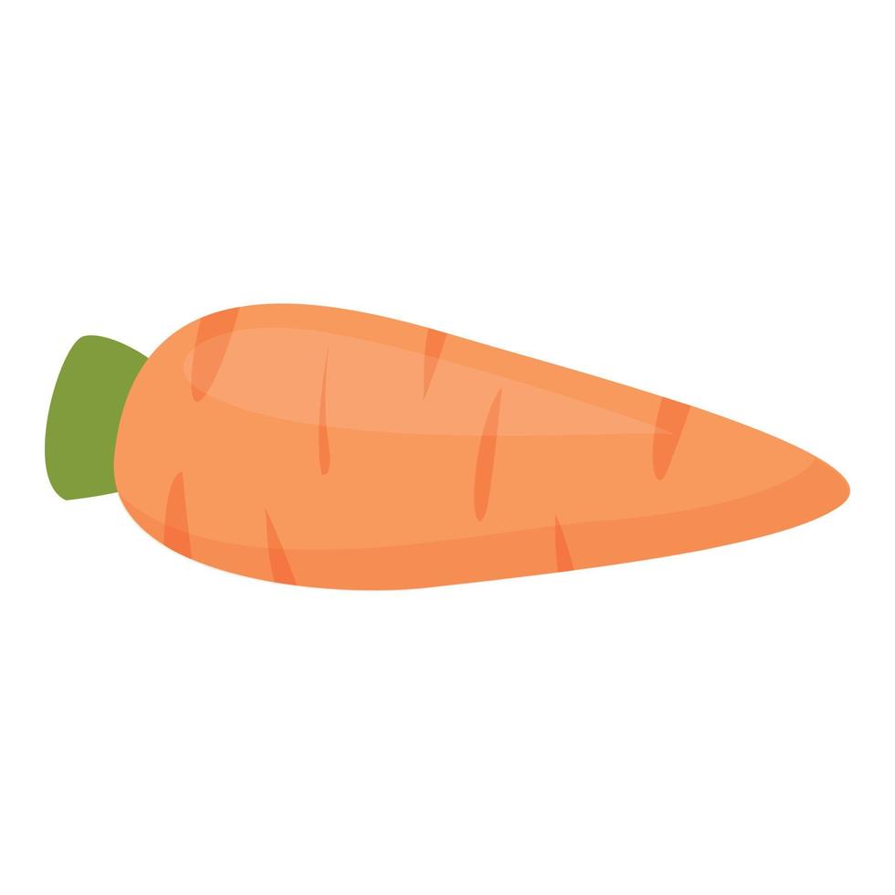 vector de dibujos animados de icono de zanahoria a la parrilla. Cocine los alimentos