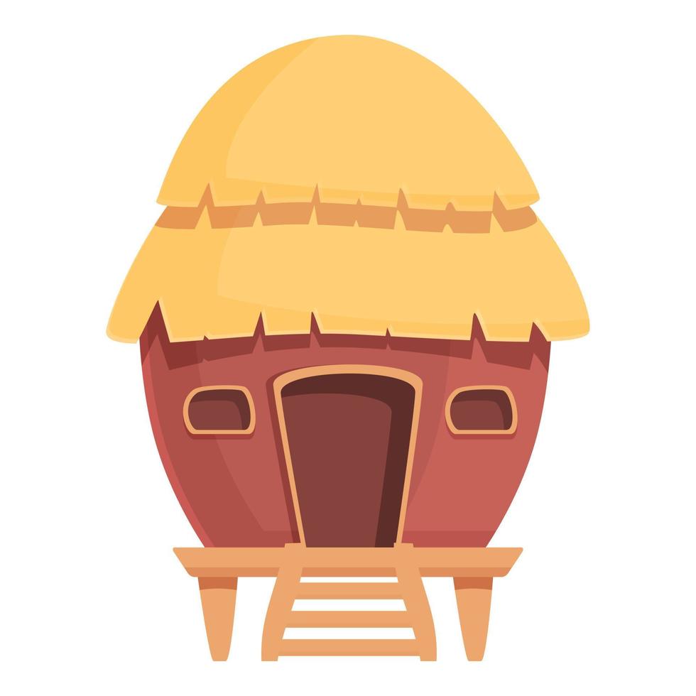 vector de dibujos animados de icono de bungalow de la selva. villa del mar