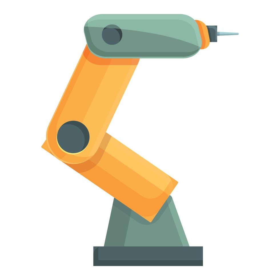 Robot arm icon cartoon vector. Factory machine vector