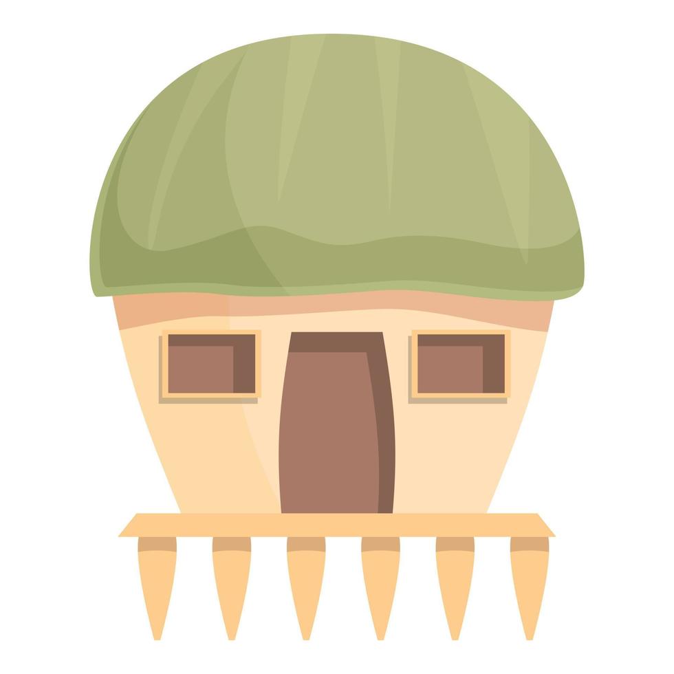 Sea cottage icon cartoon vector. Beach house vector