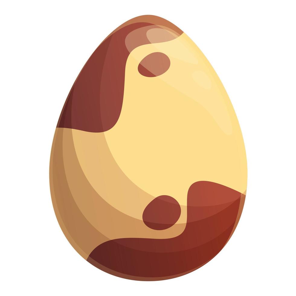 vector de dibujos animados de icono de huevo de chocolate con leche. chocolate de pascua