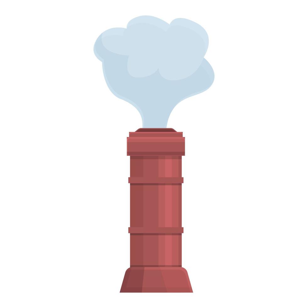 icono de chimenea de fábrica, estilo de dibujos animados vector