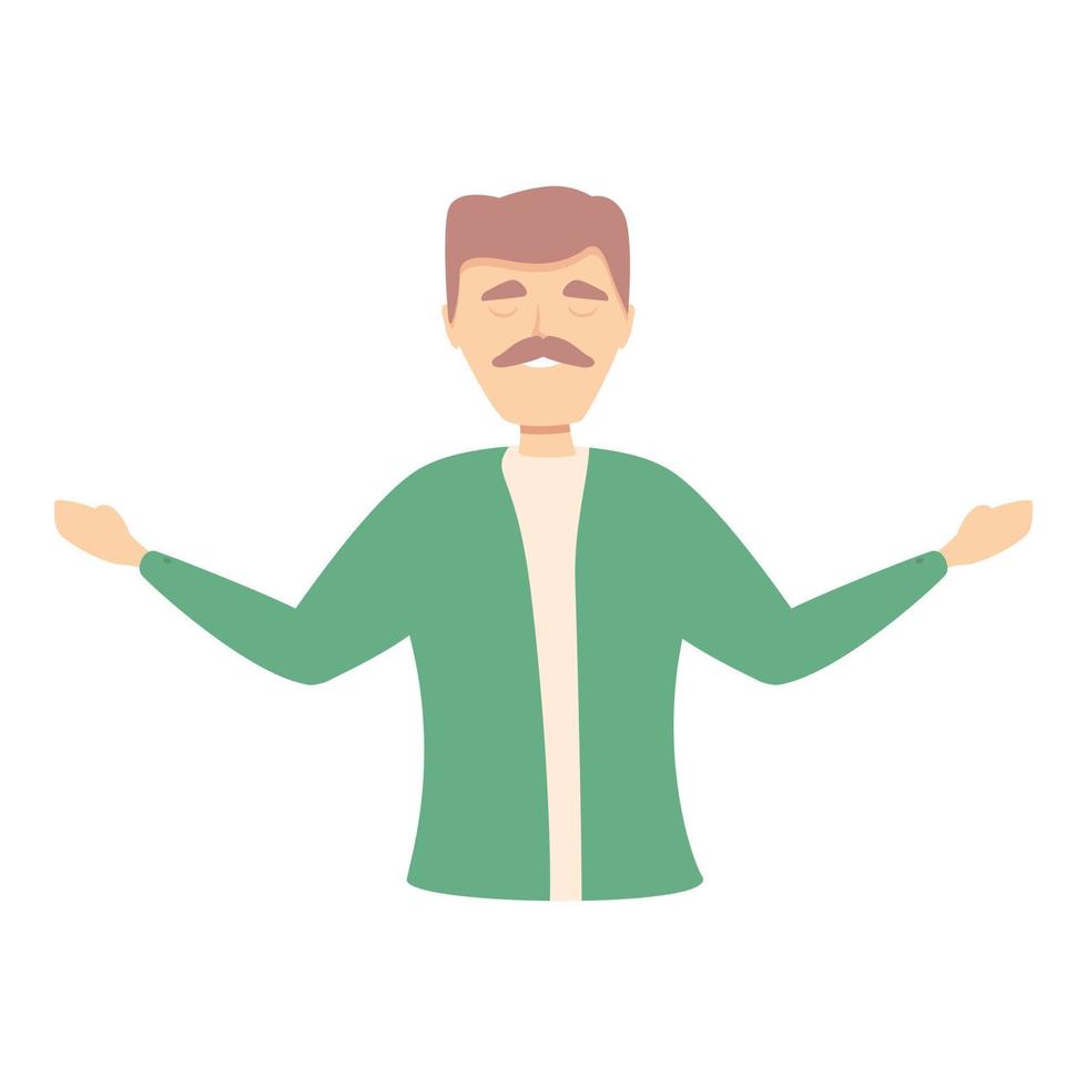 Man concentration icon cartoon vector. Stress work vector