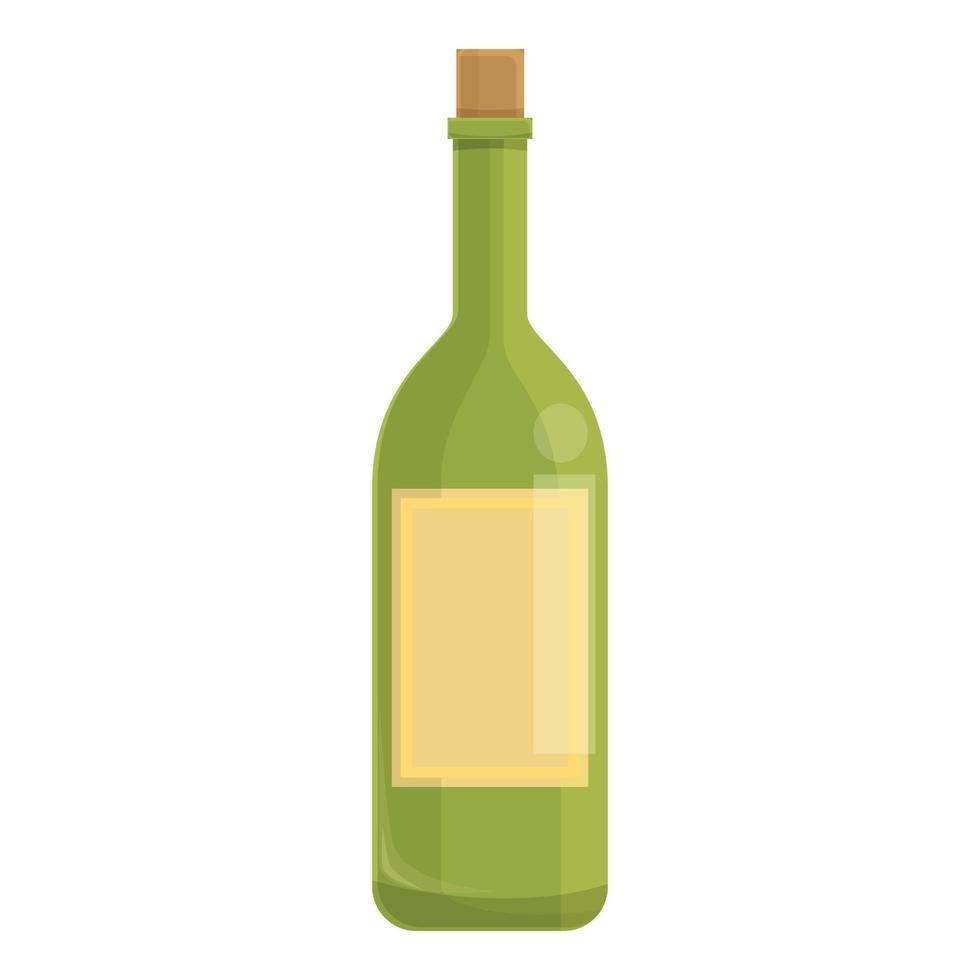 Old wine bottle icon cartoon vector. Alcohol glass vector