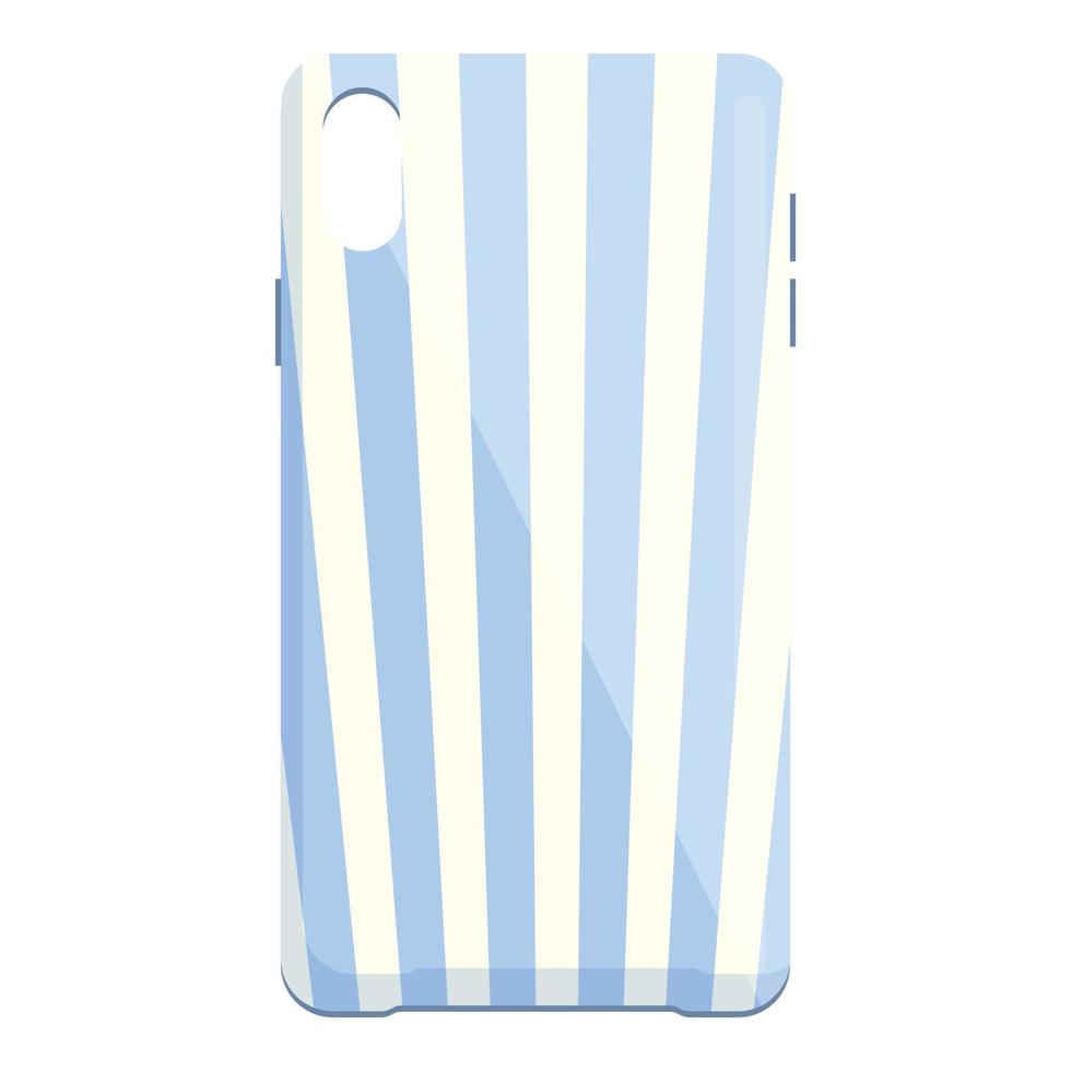 Striped line smartphone case icon cartoon vector. Phone cover vector