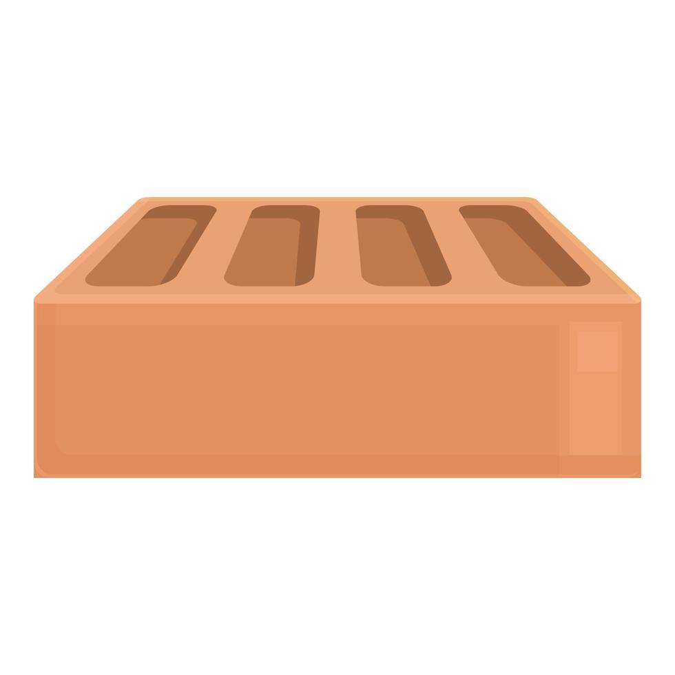 Brick wall icon cartoon vector. Mortar cement vector