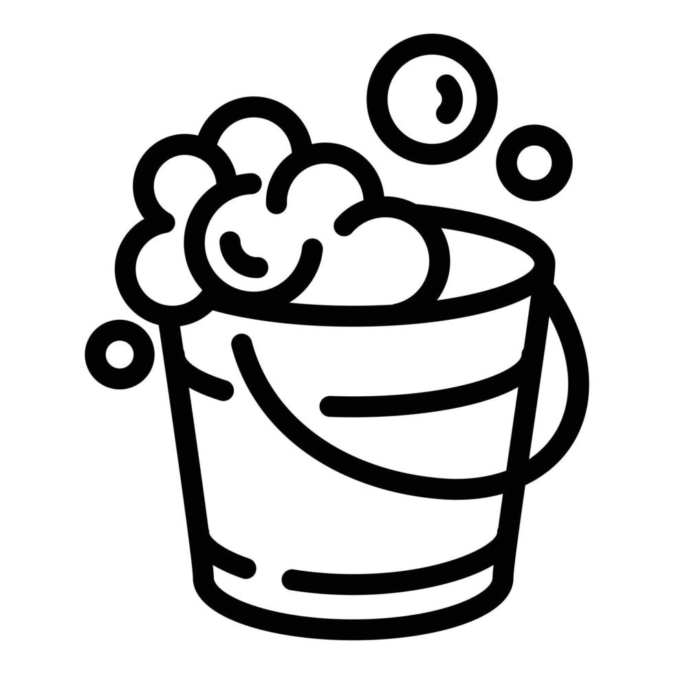 Car wash bucket icon, outline style 14309089 Vector Art at Vecteezy