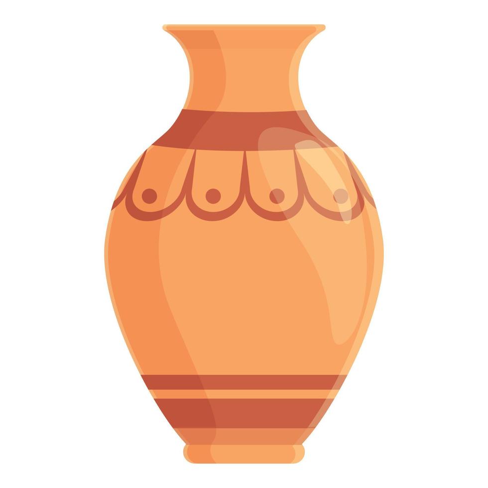 Amphora traditional icon, cartoon style vector