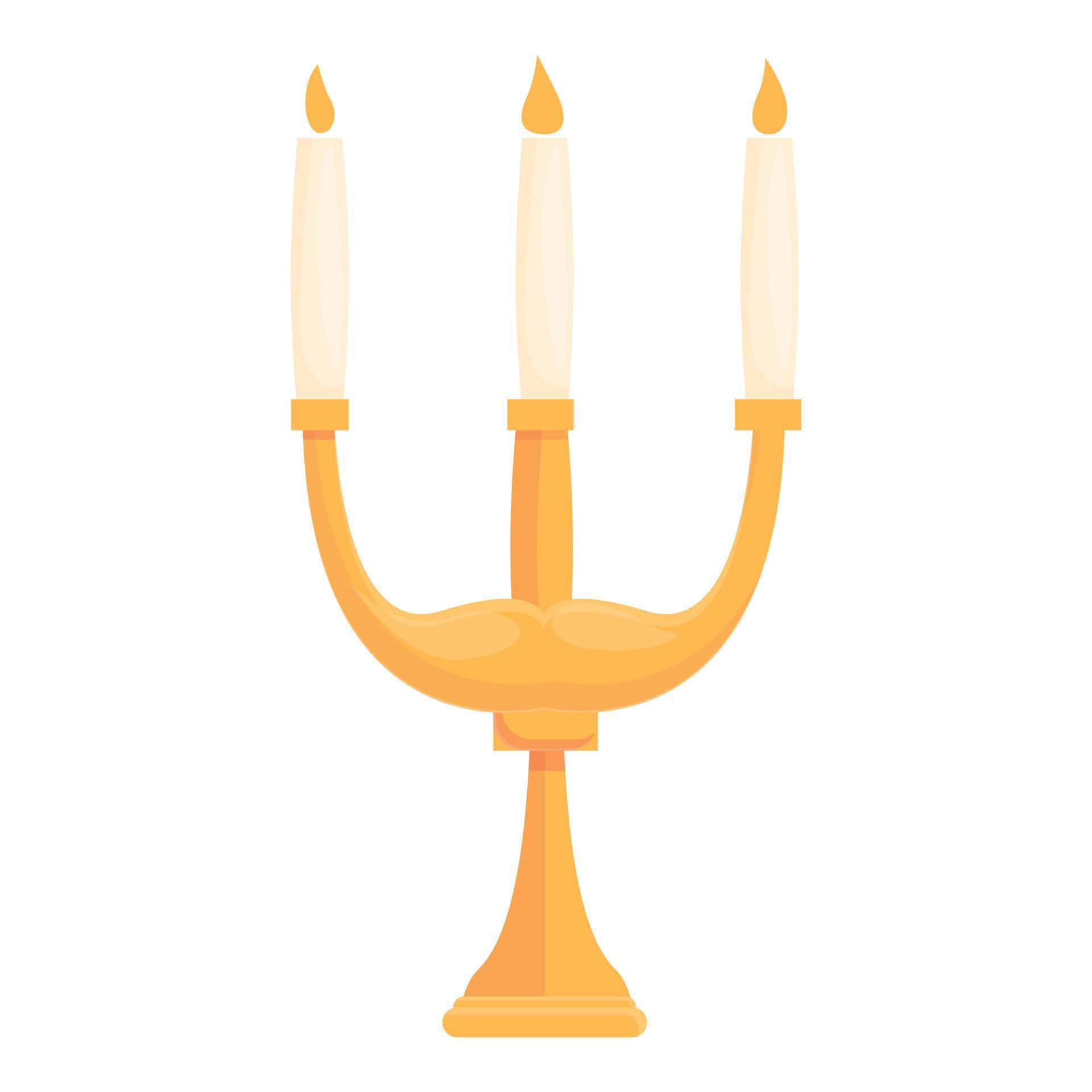 Medieval candlestick icon cartoon vector. Candle holder 14309140 Vector