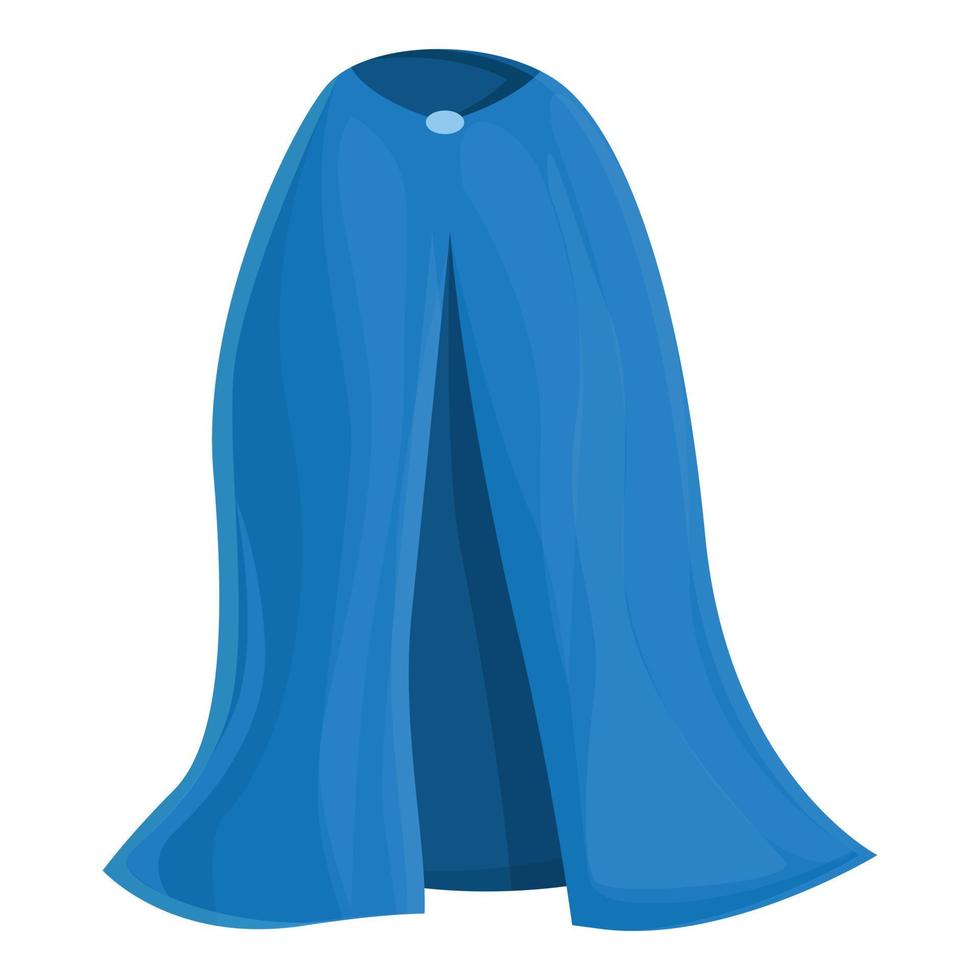 Blue cloak icon cartoon vector. Super hero vector
