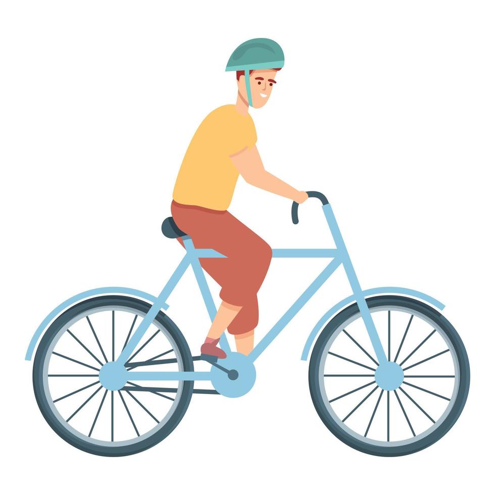 Cycling athlete icon cartoon vector. Young rider vector