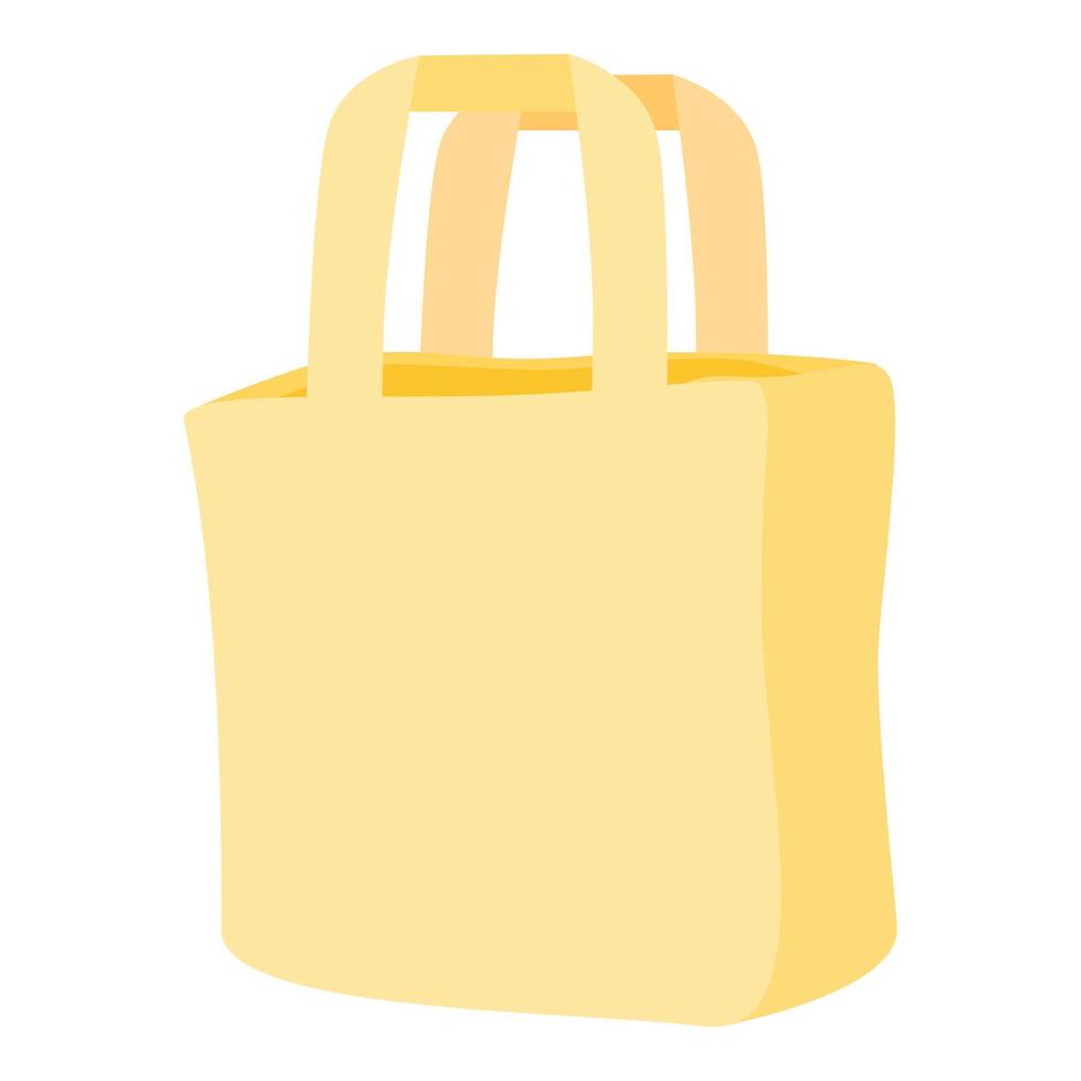 icono de bolsa de cartón, estilo de dibujos animados vector