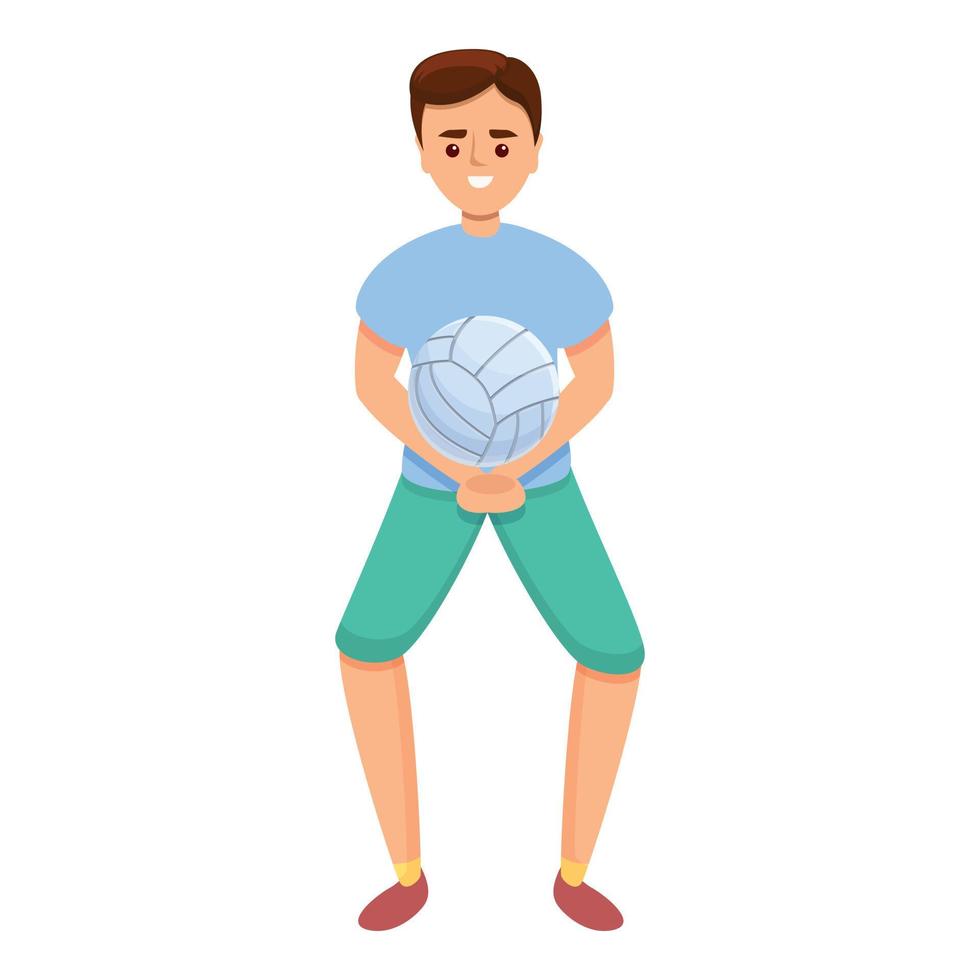 Volleyball squats icon, cartoon style 14309199 Vector Art at Vecteezy