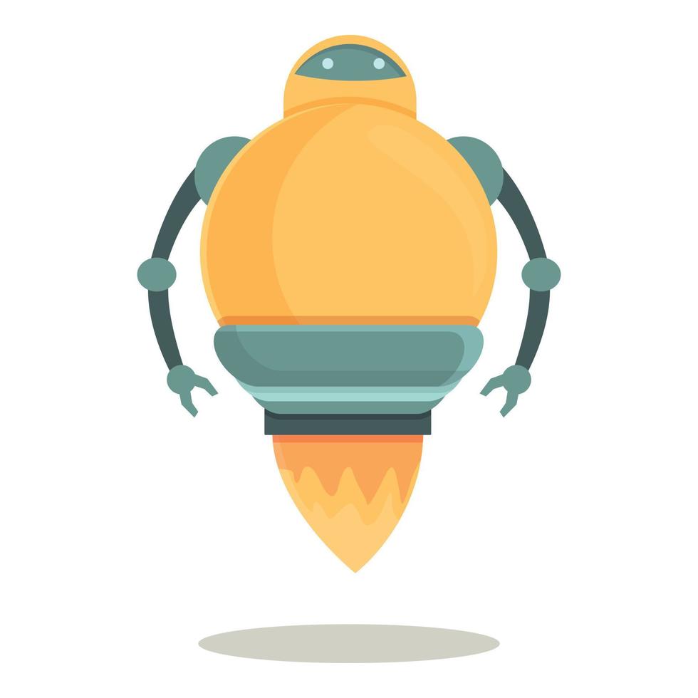 Robotics icon cartoon vector. Cute robot vector