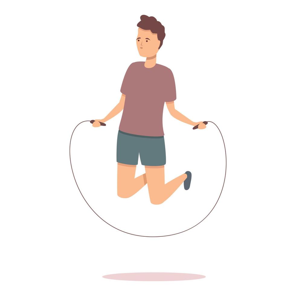 Cardio jumping icon cartoon vector. Sport play vector