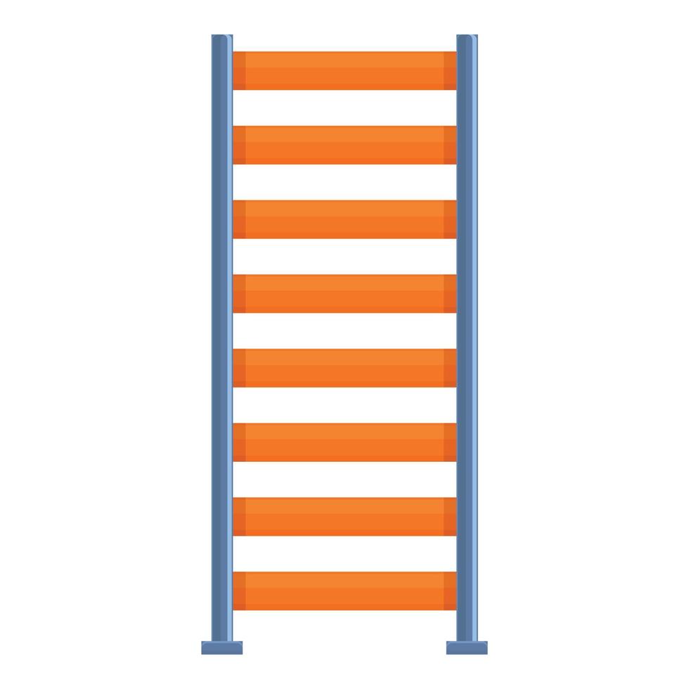 Gym wall stairs icon, cartoon style vector