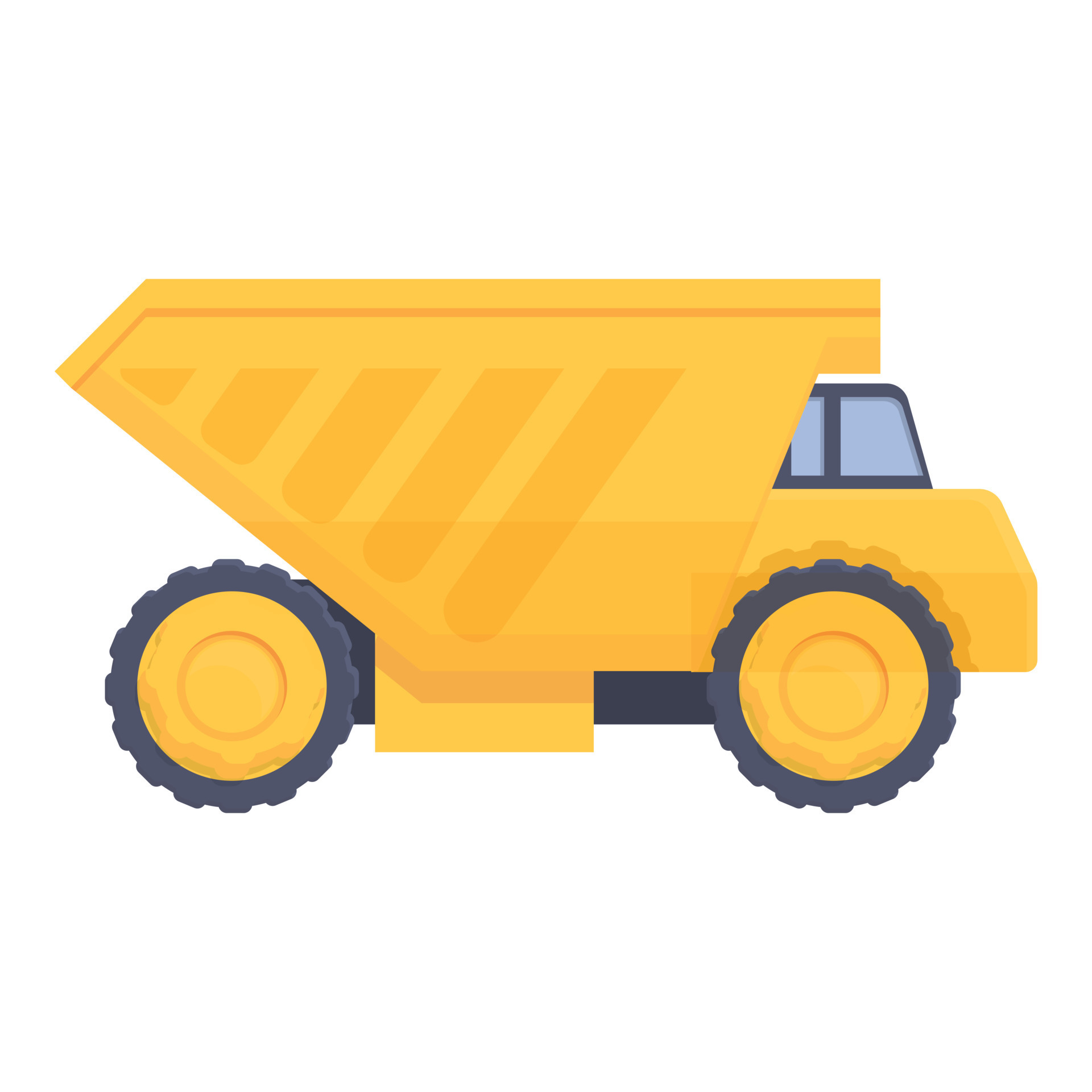 Dump truck icon cartoon vector. Mine construction 14309299 Vector Art at  Vecteezy