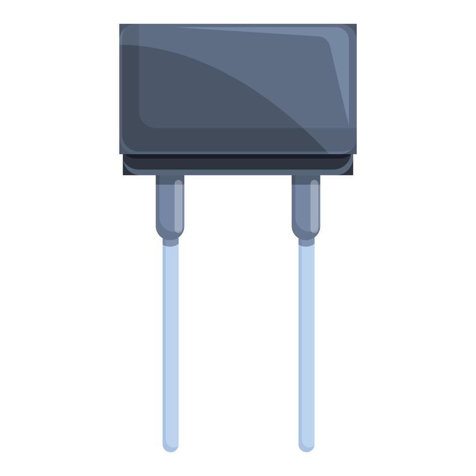 Diode resistor icon, cartoon style vector