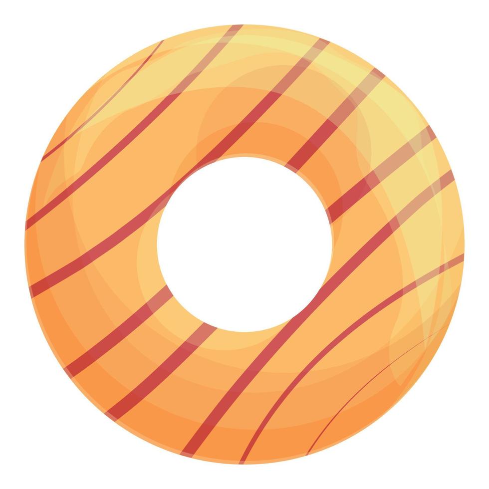Dough donut icon cartoon vector. Sugar cake vector