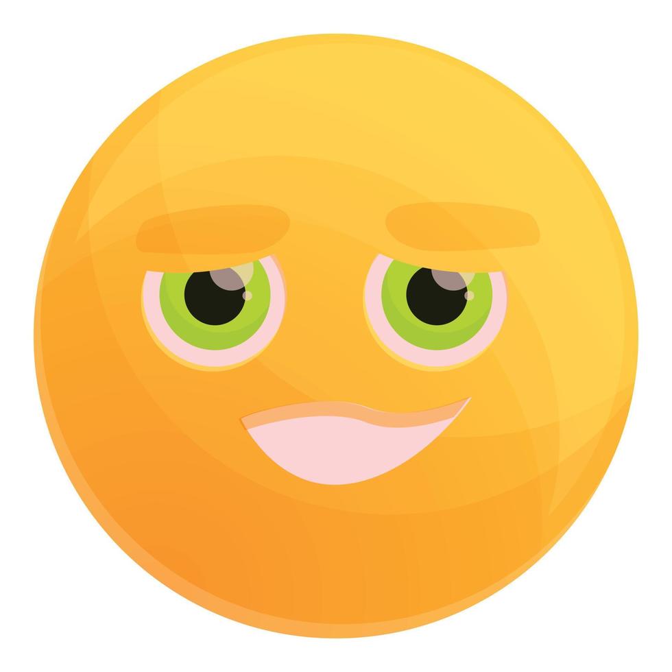 icono de emoticon lindo, estilo de dibujos animados vector