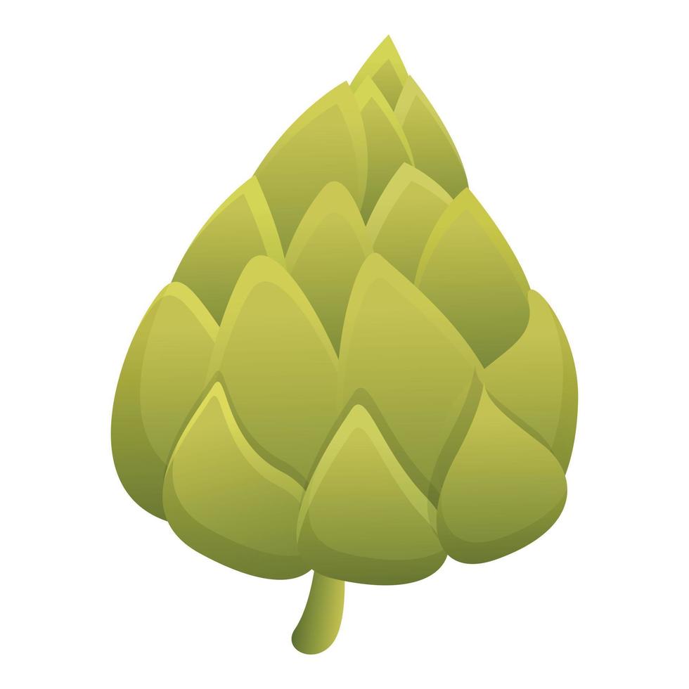 Food artichoke icon, cartoon style vector