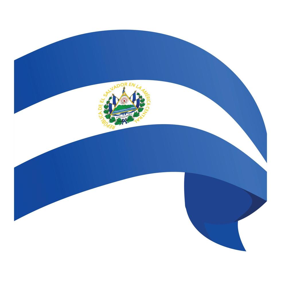 vector de dibujos animados de icono de bandera de el salvador. emblema redondo