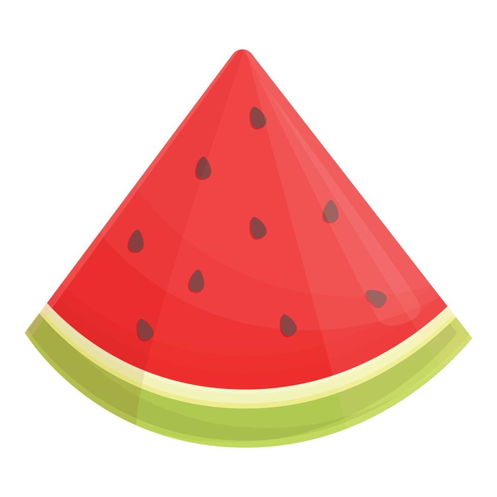 vector de dibujos animados de icono de pieza de sandía. rodaja de melon