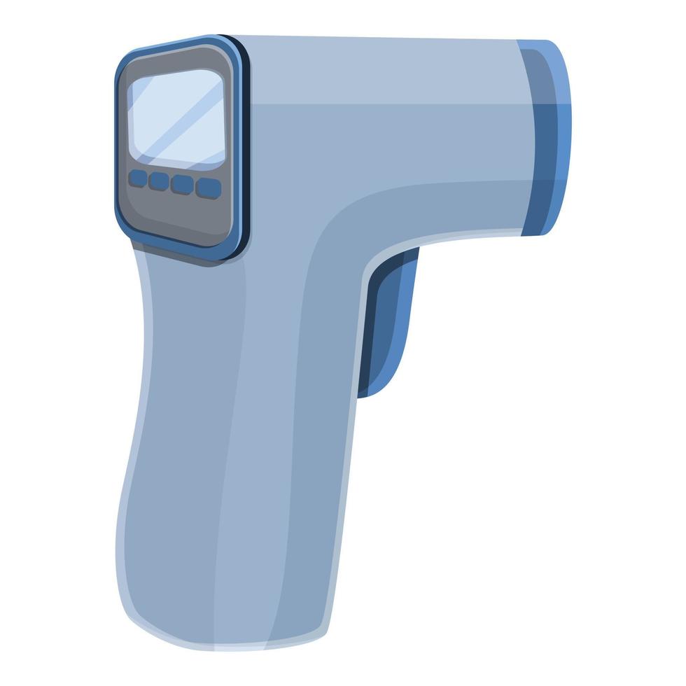 Gun digital thermometer icon, cartoon style vector