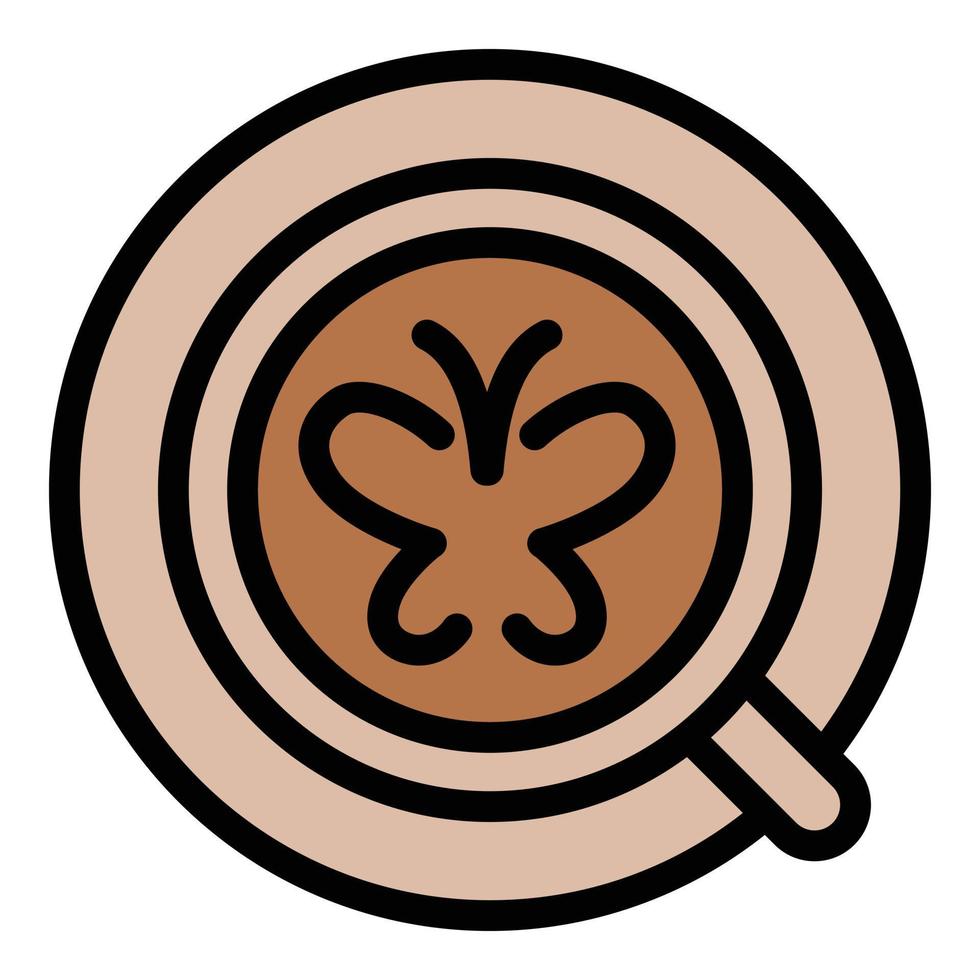 vector de contorno de icono de taza de café. café barista