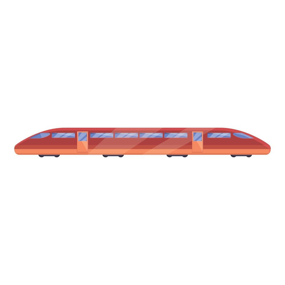 High speed railway icon, cartoon style vector