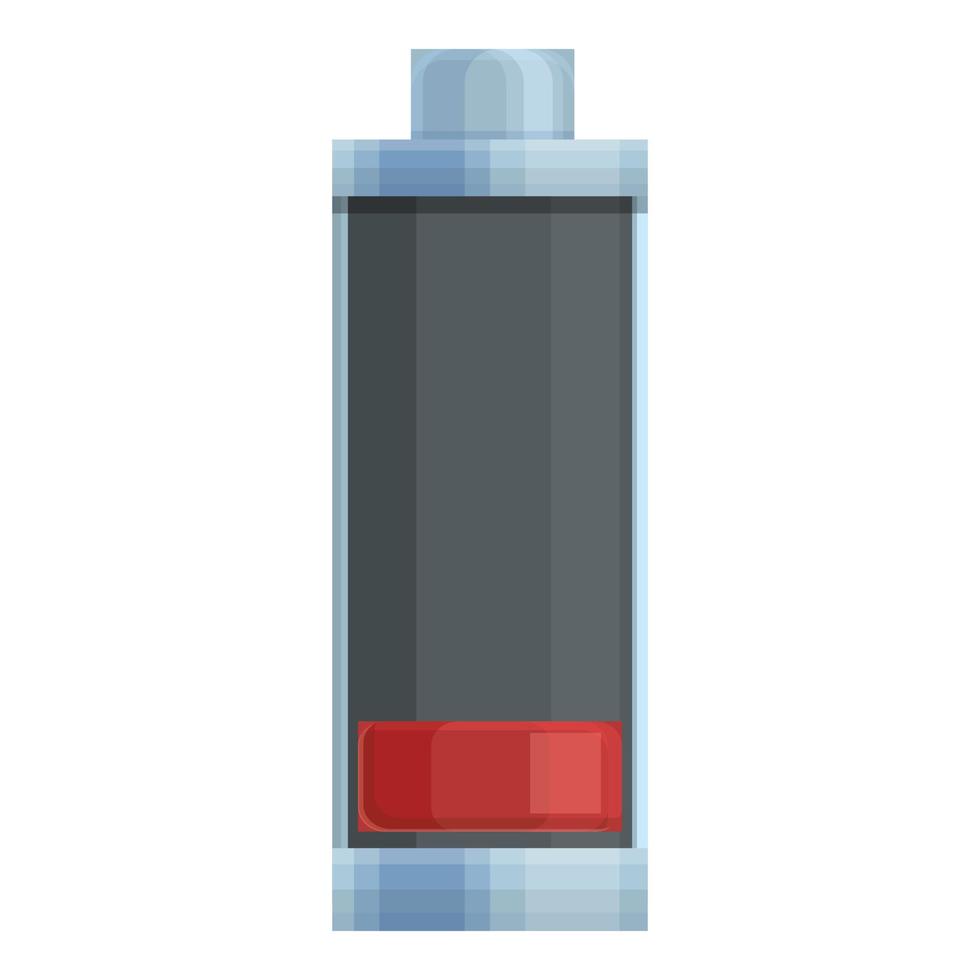 Low new battery icon cartoon vector. Level battery vector