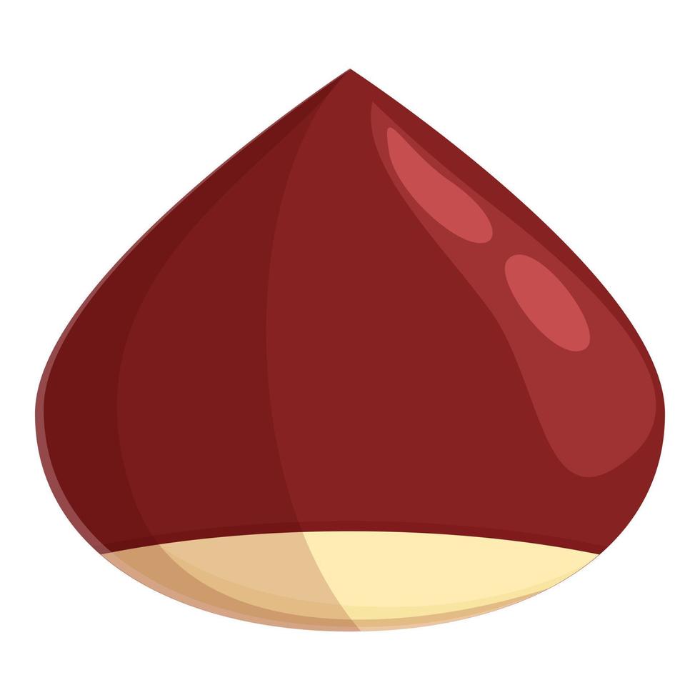 Chestnut botanic icon, cartoon style vector