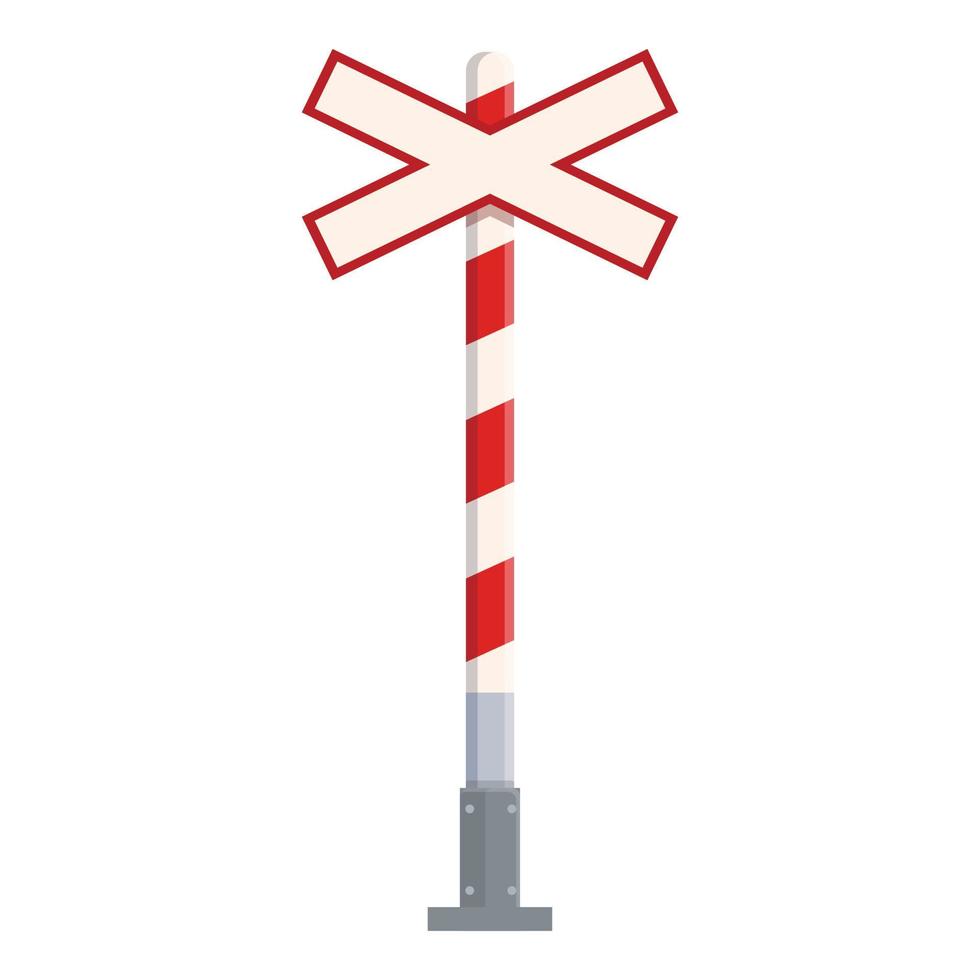 Rail road traffic icon cartoon vector. Signal barrier vector