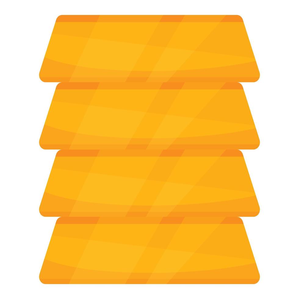 Golden bar rich icon, cartoon style vector