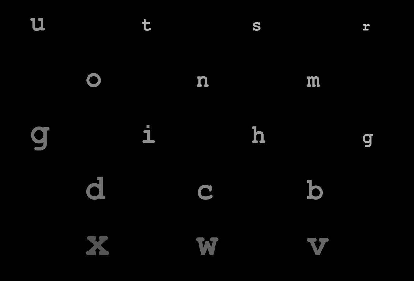 cubierta de vector gris plateado oscuro con símbolos en inglés.