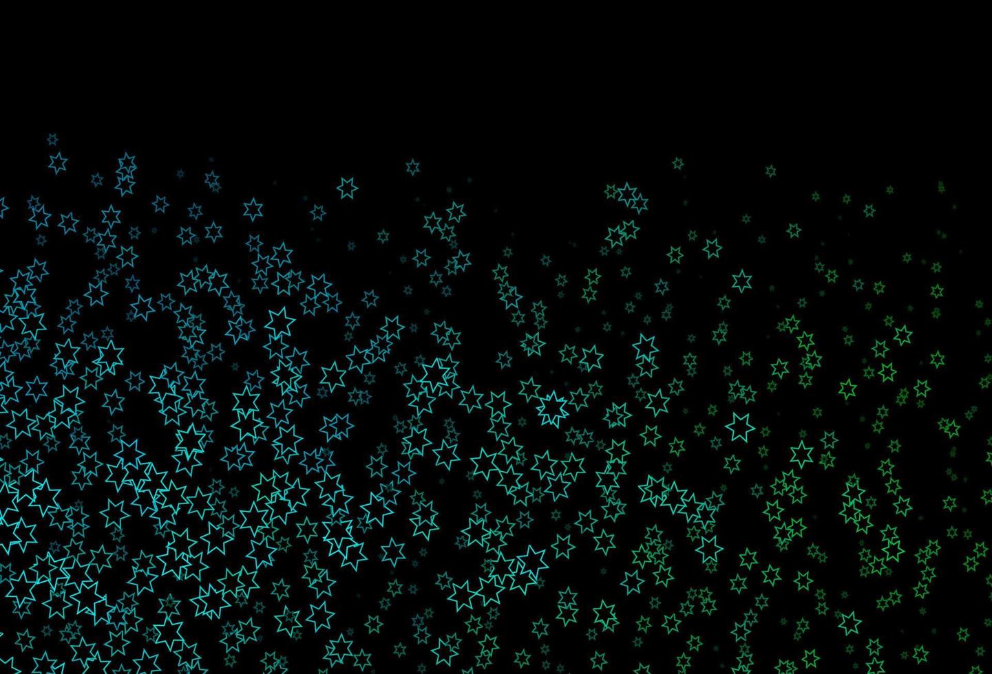 Dark Blue, Green vector layout with bright stars.