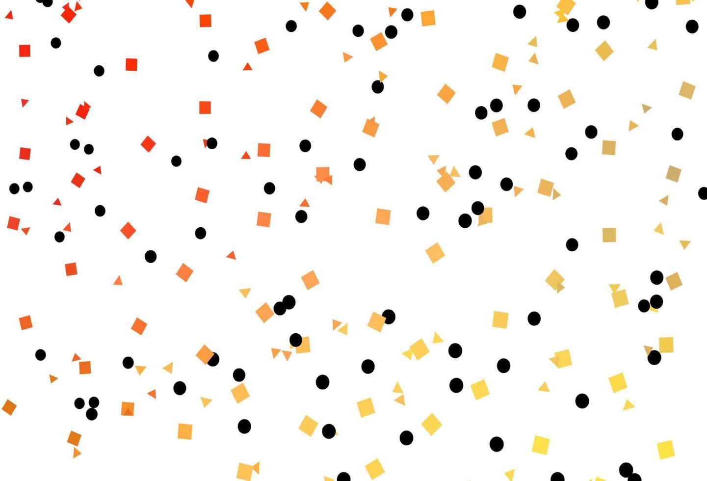 Light Yellow, Orange vector template with crystals, circles, squares.