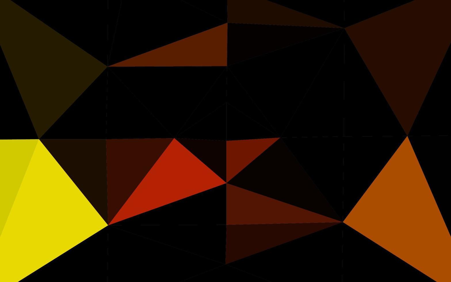 Dark Yellow, Orange vector polygonal pattern.
