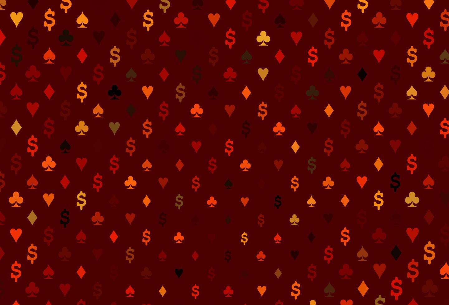 Dark red, yellow vector layout with elements of cards.