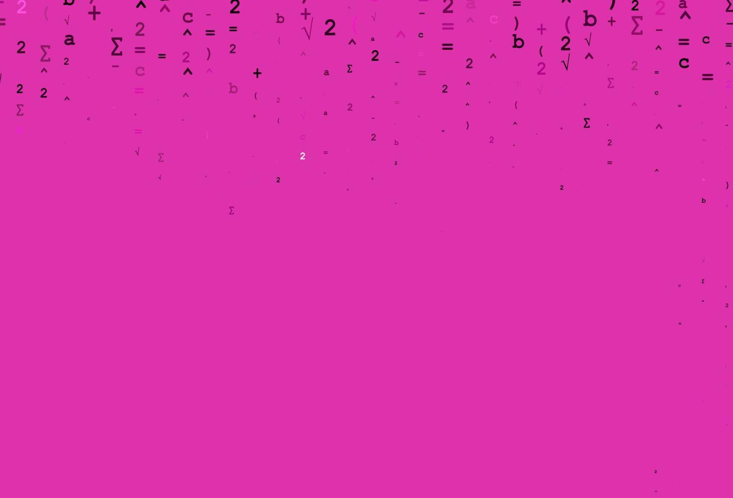 Light Pink vector backdrop with algebra elements.