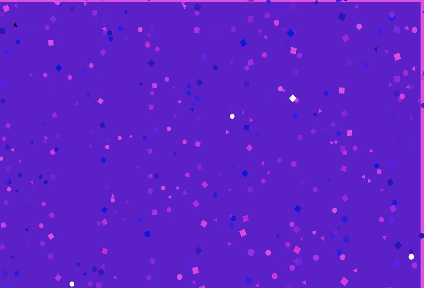 Fondo de vector rosa claro, azul con líneas, círculos, rombos.